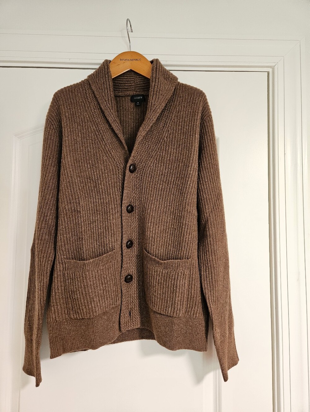 Shawl Collar Wool Blend Cardigan From J. Crew